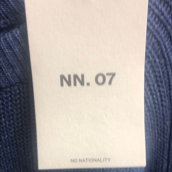 NNO7 Blue Crewneck Sweater with Classic Fit - Picture 2 of 5